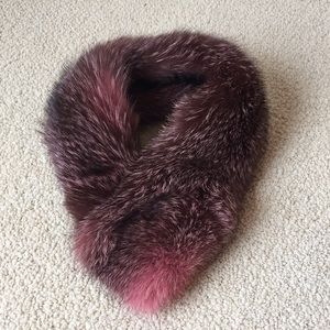 Pink Fox Fur Headband/Collar